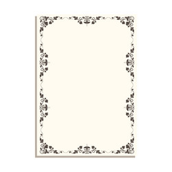 rectangular frame with vines and leaves vector image