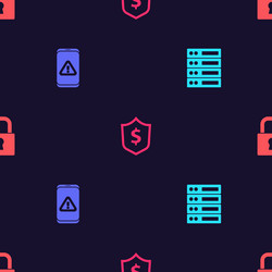 set server data web hosting mobile vector image