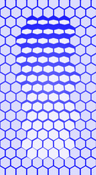 Blue hexagon texture hexagonal grid repeat vector