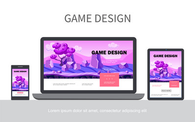 Cartoon wood game design Royalty Free Vector Image