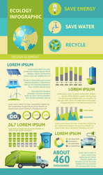 Modern ecology infographics Royalty Free Vector Image