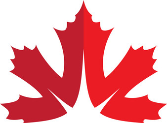 Cartoon red maple leaf Royalty Free Vector Image