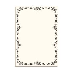 rectangular frame with vines and leaves vector