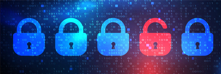 abstract technology dark background with locks vector image