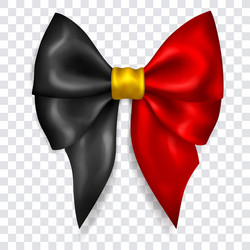 Big bow in colors belgium flag vector