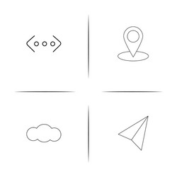 internet of things simple linear icon setsimple vector image