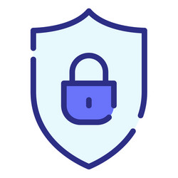 secure shield trusted safe single isolated icon vector image