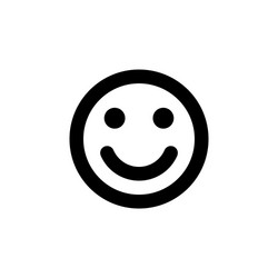 smile face line web or mobile interface vector image