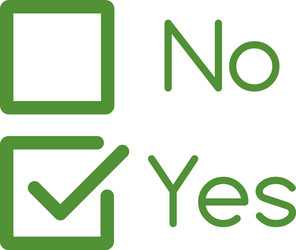 yes and no checkbox set with blank checked vector