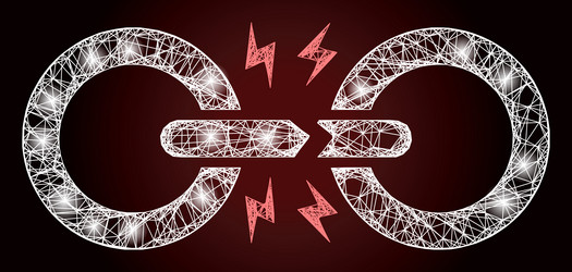 constellation linear mesh broken chain link vector image