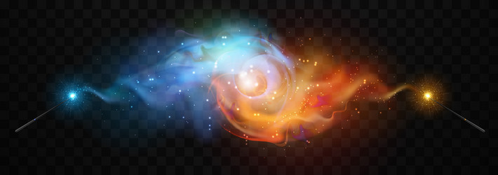 Spiral magic vortex light effect with glow Vector Image