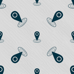map pointer icon sign seamless pattern vector image