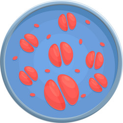 Petri dish analysis icon cartoon style vector