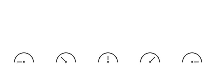 speedometer and tachometer icons set indicator vector image
