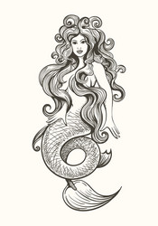 Mermaid Tattoo Vector Images (over 1,300) Mermaid Tattoo Vector Images (over 1,300)