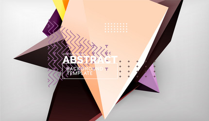 abstract color triangles geometric background vector image