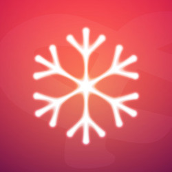 abstract snowflake icon on colorful background vector image
