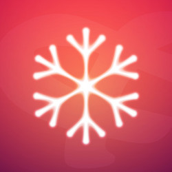 abstract snowflake icon on colorful background vector