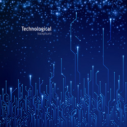 abstract technological background circuit vector image
