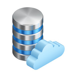 computer disk isometric icon database vector image