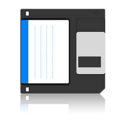 old floppy disc for computer data storage vector image