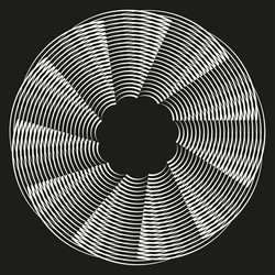 radial line circle abstract fan symbol dynamic vector image