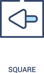 square concept 2 colored icon simple line element vector image