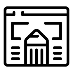 web design process using pencil tool for creative vector image