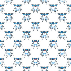 drone and game controller in hands quadcopter vector image