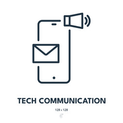 Tech communication icon technology network vector