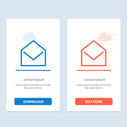 business mail message open blue and red download vector image