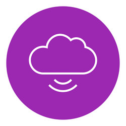cloud computing line icon vector image