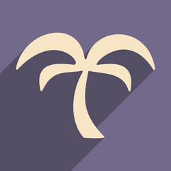 flat with shadow icon and mobile application palm vector image