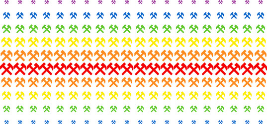 hammers shape halftone spectral grid vector image