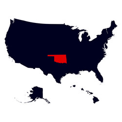oklahoma state in the united states map Vector Image