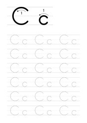 Alphabet Tracing Worksheet Stock Vector by ©nahhan 145233427