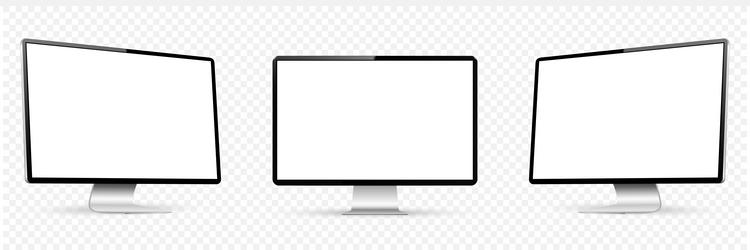 realistic computer screen mockup display vector image