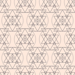 Sacred geometry shapes seamless pattern vector