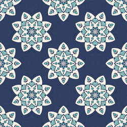 seamless color pattern with mandala abstract vector image