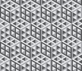 Blue cubes isometric seamless pattern Royalty Free Vector