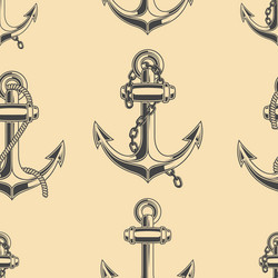 seamless pattern with anchors design element vector