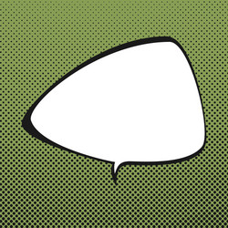 Triangular speech bubble retro style vector