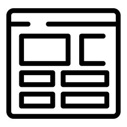 web design interface presenting website page vector image