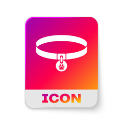 white collar with name tag icon isolated on vector image