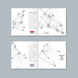brochure with molecule structure vector image