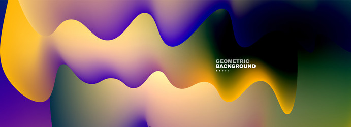dynamic liquid waves abstract background vector image