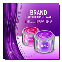 Hair coloring wax creative promotion banner Vector Image Hair coloring wax creative promotion banner Vector Image