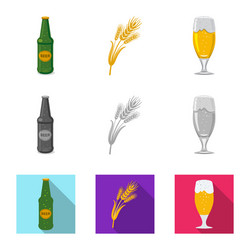 isolated object of pub and bar symbol collection vector image