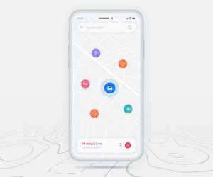 map gps navigation ux ui concept smartphone vector