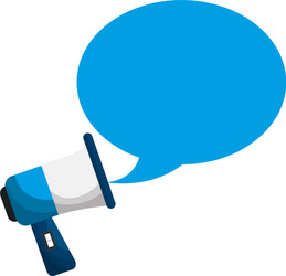 megaphone with bubble callout box vector image